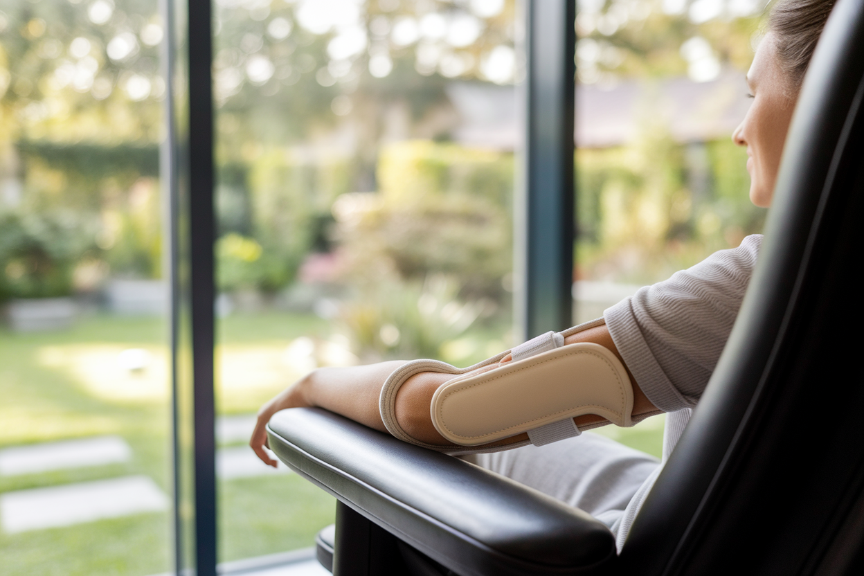 personne-assise-fauteuil-attelle-coude