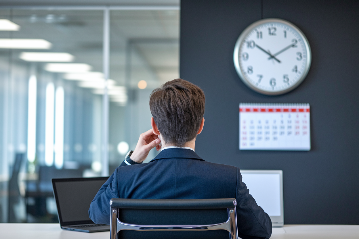 professionnel-dos-horloge-calendrier