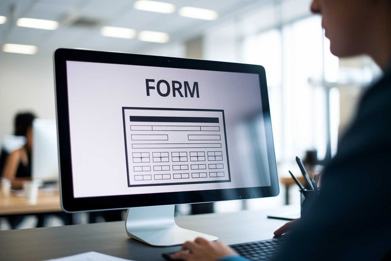 bureau-ecran-flou-personne-minimaliste