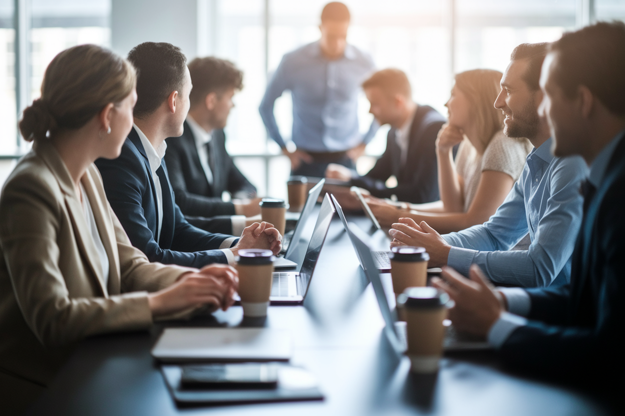 groupe-professionnels-table-ordinateurs-bureau